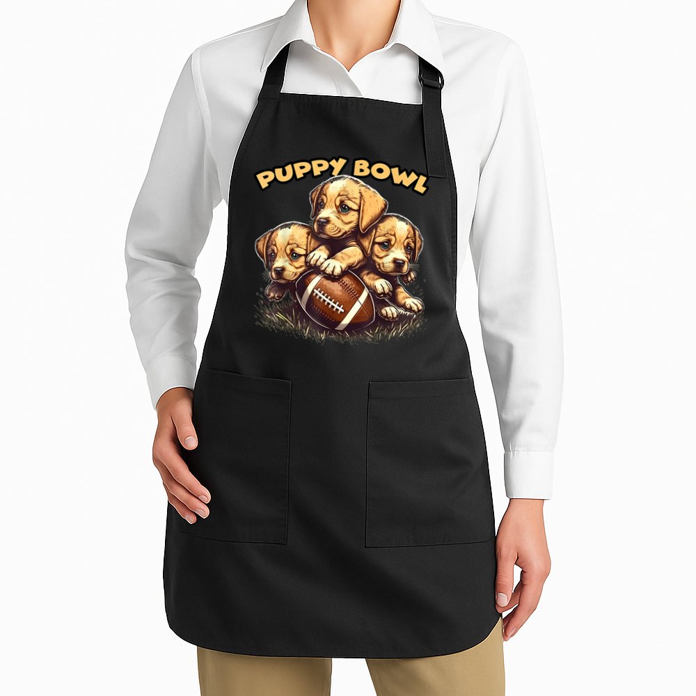 Puppy Bowl Sunday Funny Puppies Puppybowl Dog Fan Apron