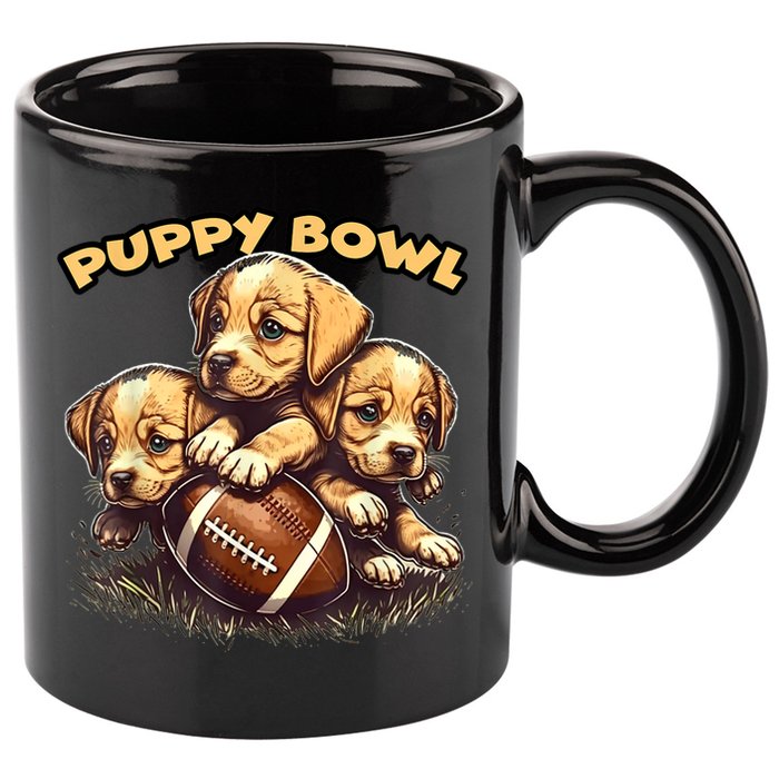 Puppy Bowl Sunday Funny Puppies Puppybowl Dog Fan 11oz C Handle Ceramic Mug