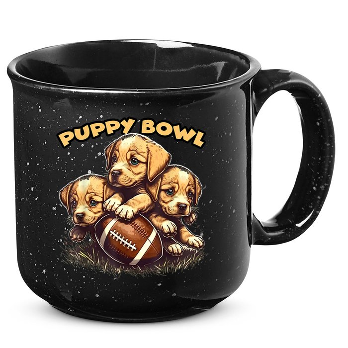 Puppy Bowl Sunday Funny Puppies Puppybowl Dog Fan 15oz Campfire Ceramic Mug