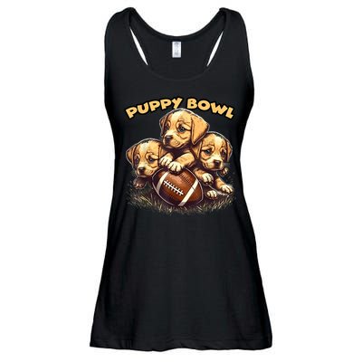 Puppy Bowl Sunday Funny Puppies Puppybowl Dog Fan Ladies Essential Flowy Tank