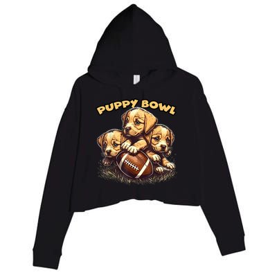 Puppy Bowl Sunday Funny Puppies Puppybowl Dog Fan Crop Fleece Hoodie
