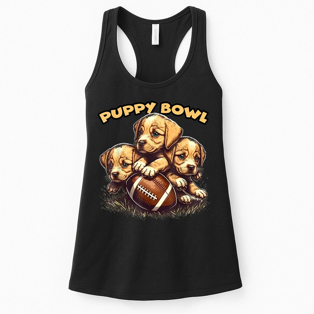 Puppy Bowl Sunday Funny Puppies Puppybowl Dog Fan Womens Tank Top