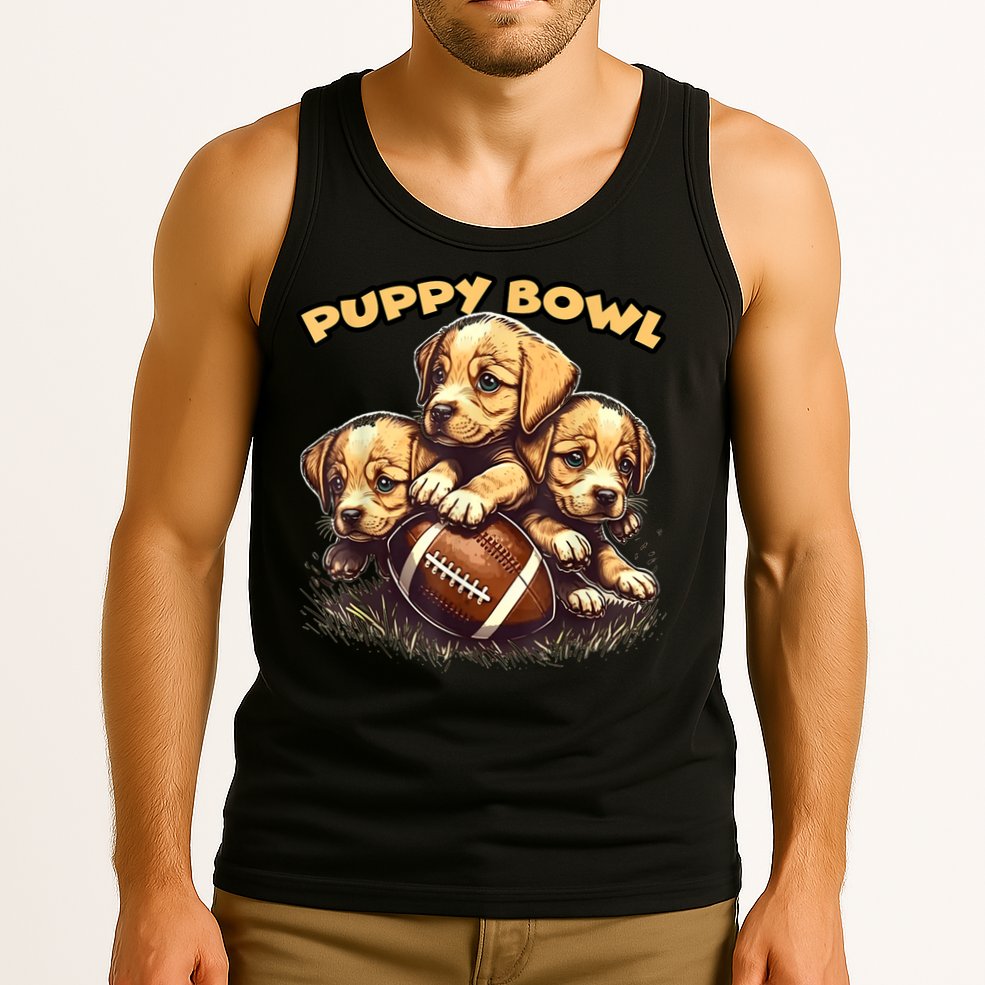 Puppy Bowl Sunday Funny Puppies Puppybowl Dog Fan Tank Top