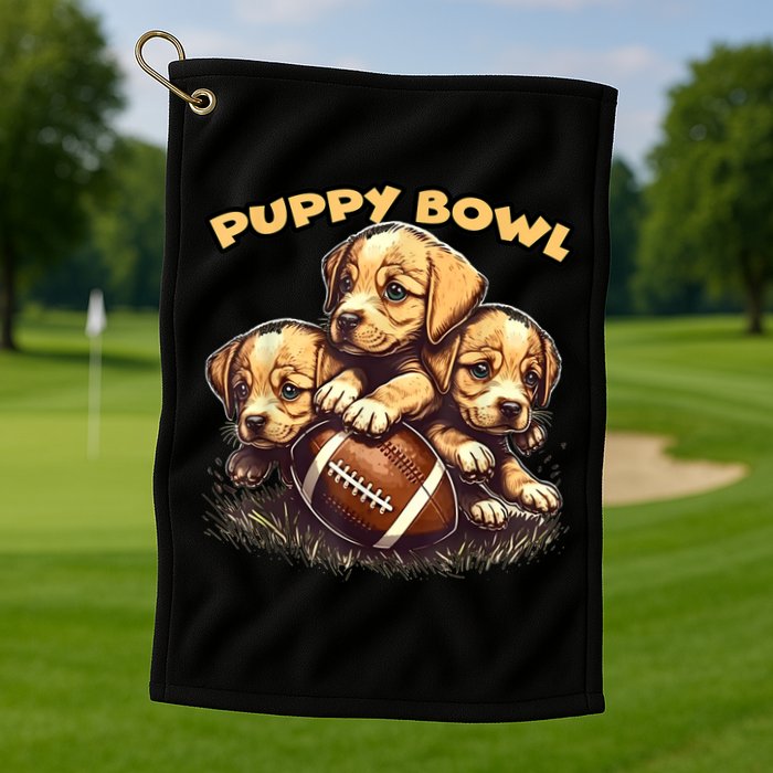 Puppy Bowl Sunday Funny Puppies Puppybowl Dog Fan Golf Towel