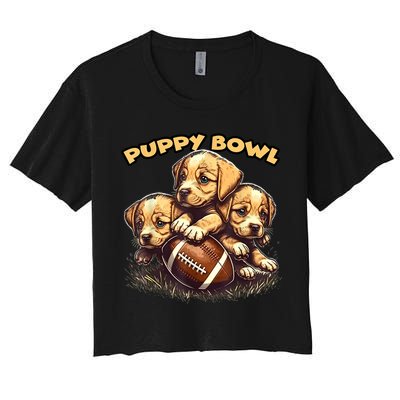 Puppy Bowl Sunday Funny Puppies Puppybowl Dog Fan Crop Top