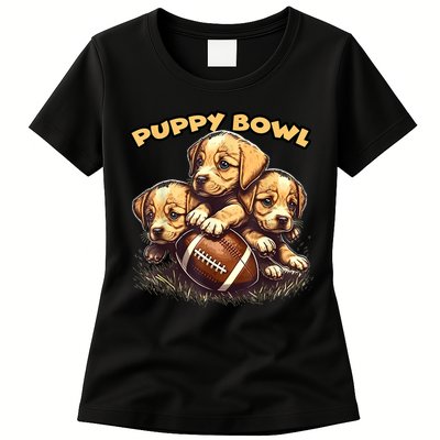 Puppy Bowl Sunday Funny Puppies Puppybowl Dog Fan Womens T-Shirt