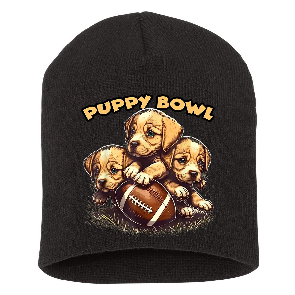Puppy Bowl Sunday Funny Puppies Puppybowl Dog Fan Short Acrylic Beanie