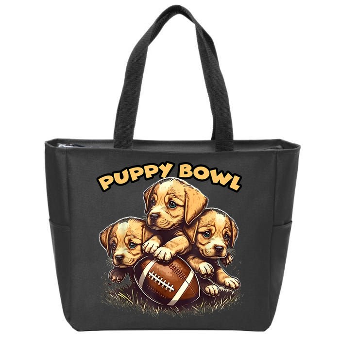 Puppy Bowl Sunday Funny Puppies Puppybowl Dog Fan Zip Tote Bag