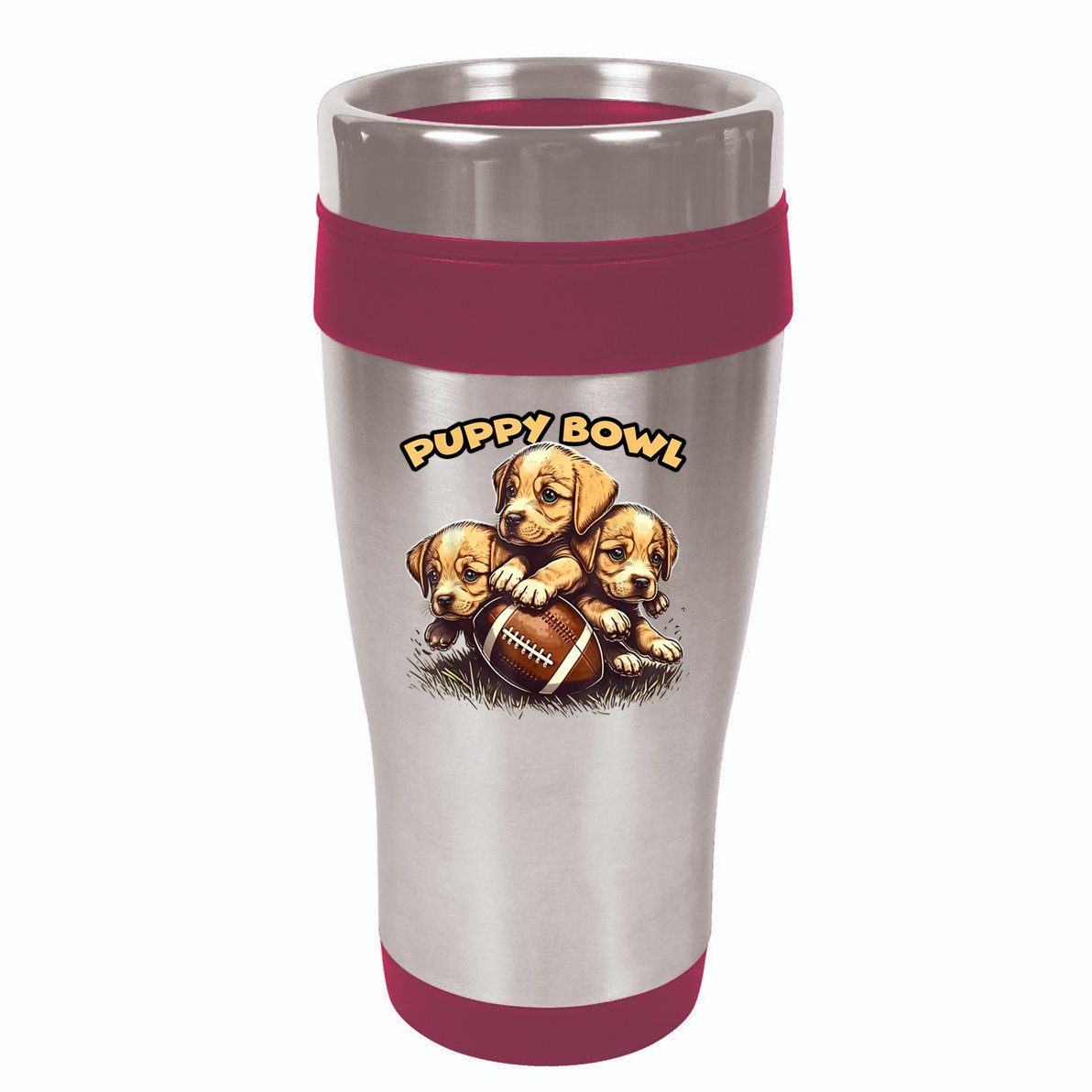 Puppy Bowl Sunday Funny Puppies Puppybowl Dog Fan 16oz Travel Tumbler
