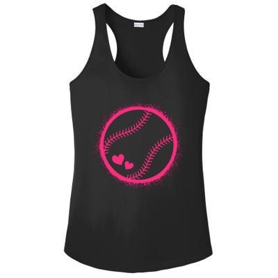 Pink Baseball Softball Lover Wo Girl Ladies PosiCharge Competitor Racerback Tank