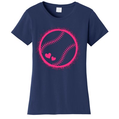 Pink Baseball Softball Lover Wo Girl Women's T-Shirt