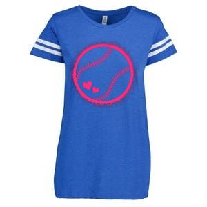 Pink Baseball Softball Lover Wo Girl Enza Ladies Jersey Football T-Shirt