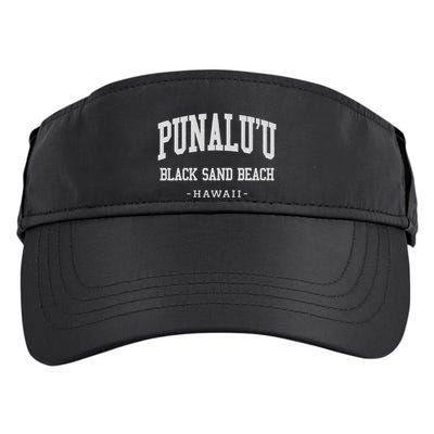 PunaluU Black Sand Beach Kona Stitched Big Island Of Hawaii Adult Drive Performance Visor