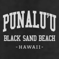 PunaluU Black Sand Beach Kona Stitched Big Island Of Hawaii Adult Drive Performance Visor