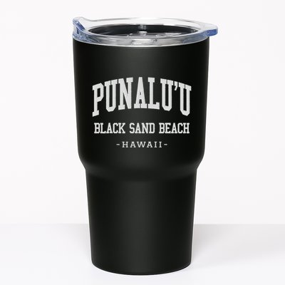 PunaluU Black Sand Beach Kona Stitched Big Island Of Hawaii Tumbler