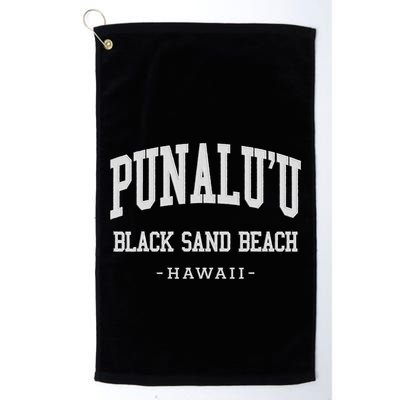 PunaluU Black Sand Beach Kona Stitched Big Island Of Hawaii Golf Towel