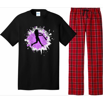 Purple Baseball Softball Player Team Coach Gift Pajama Set