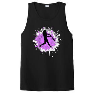 Purple Baseball Softball Player Team Coach Gift PosiCharge Competitor Tank