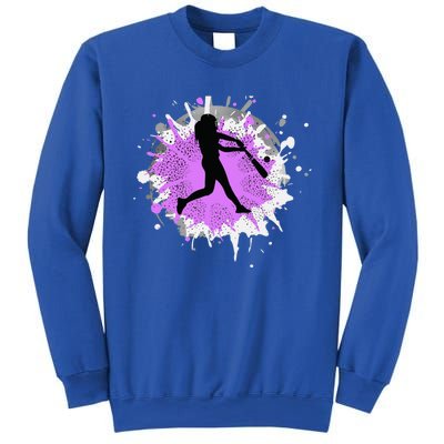 Purple Baseball Softball Player Team Coach Gift Sweatshirt