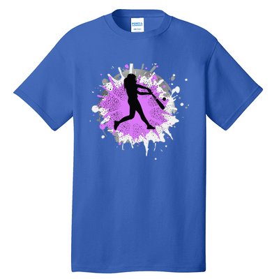 Purple Baseball Softball Player Team Coach Gift Tall T-Shirt