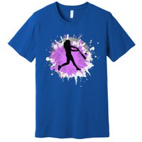 Purple Baseball Softball Player Team Coach Gift Premium T-Shirt