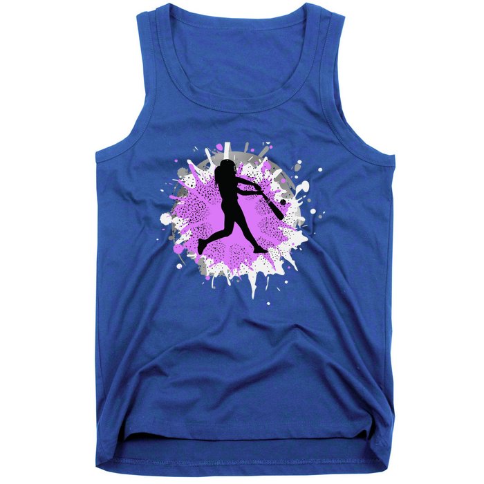 Purple Baseball Softball Player Team Coach Gift Tank Top