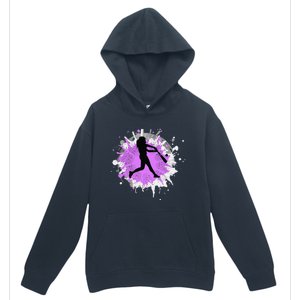 Purple Baseball Softball Player Team Coach Gift Urban Pullover Hoodie