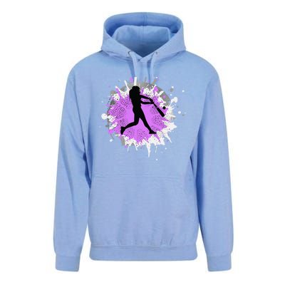 Purple Baseball Softball Player Team Coach Gift Unisex Surf Hoodie