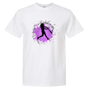 Purple Baseball Softball Player Team Coach Gift Garment-Dyed Heavyweight T-Shirt