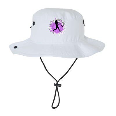 Purple Baseball Softball Player Team Coach Gift Legacy Cool Fit Booney Bucket Hat