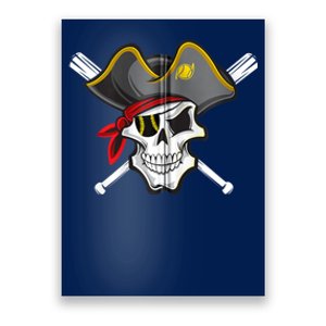 Pirate Baseball Skull Fans Of Pittsburgh Zip Hoodie Poster