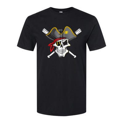 Pirate Baseball Skull Fans Of Pittsburgh Zip Hoodie Softstyle® CVC T-Shirt