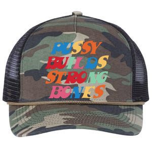 Pussy Builds Strong Bones Shirt PBSB Colored Retro Rope Trucker Hat Cap