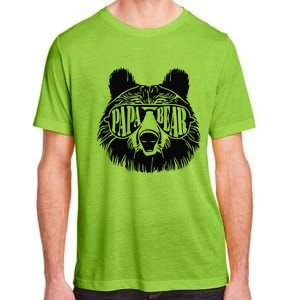 Papa Bear Sunglasses Fathers Day Dad Grandpa Adult ChromaSoft Performance T-Shirt