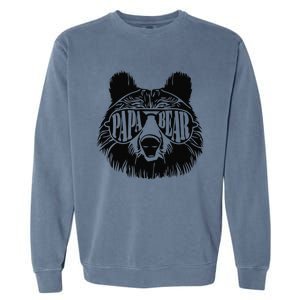 Papa Bear Sunglasses Fathers Day Dad Grandpa Garment-Dyed Sweatshirt