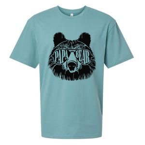 Papa Bear Sunglasses Fathers Day Dad Grandpa Sueded Cloud Jersey T-Shirt