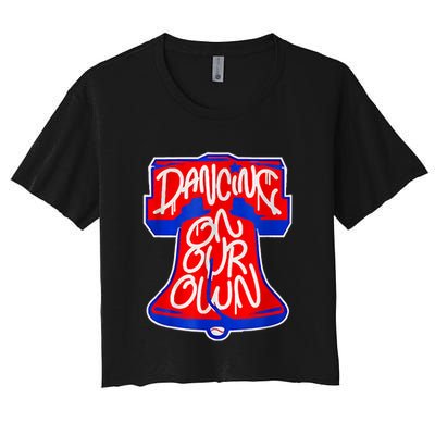 Philadelphia Baseball Shirt Philly Dancing On My Own Women's Crop Top Tee