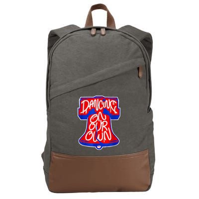 Philadelphia Baseball Shirt Philly Dancing On My Own Cotton Canvas Backpack