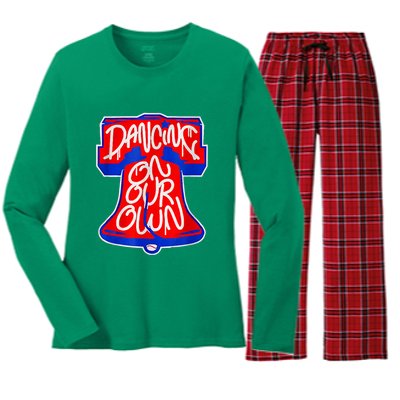 Philadelphia Baseball Shirt Philly Dancing On My Own Women's Long Sleeve Flannel Pajama Set 