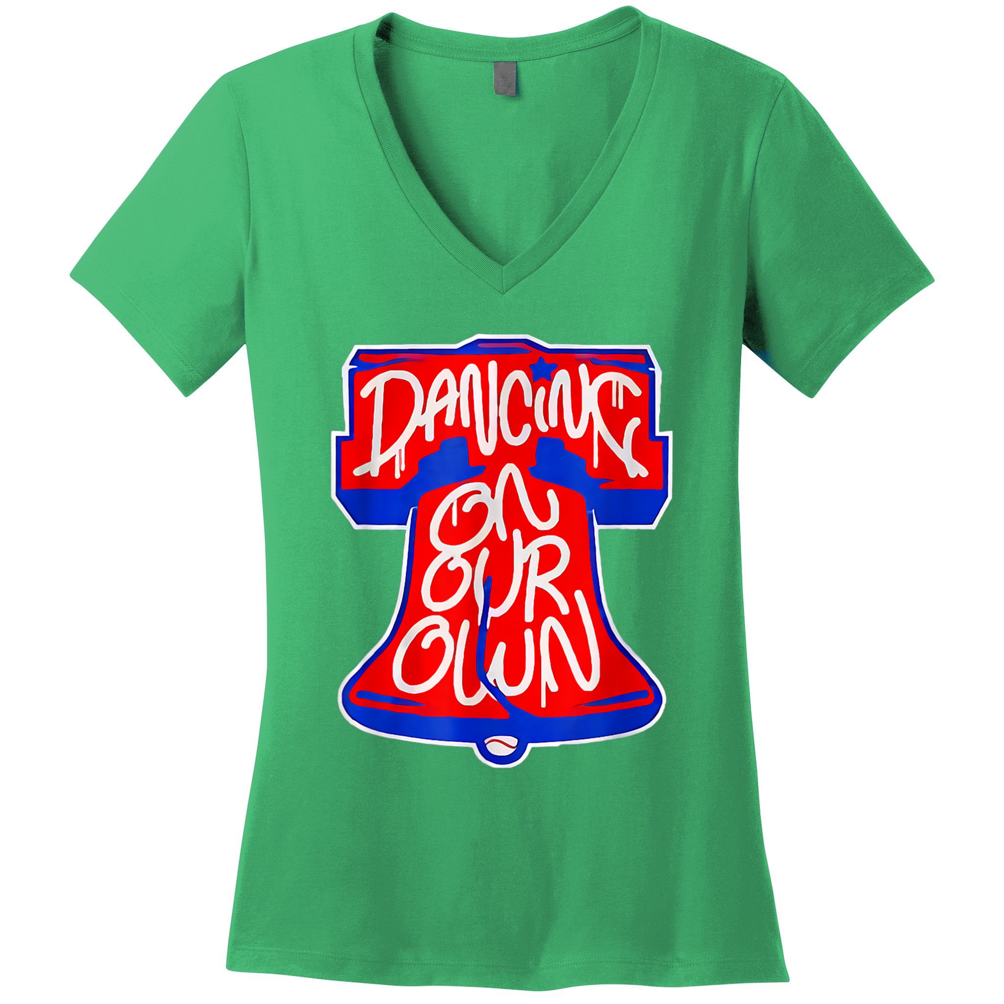 Philadelphia Baseball Shirt Philly Dancing On My Own Women's V-Neck T-Shirt
