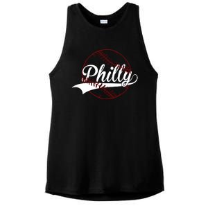 Philly Baseball Sport Lover Ladies PosiCharge Tri-Blend Wicking Tank