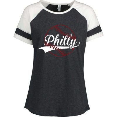 Philly Baseball Sport Lover Enza Ladies Jersey Colorblock Tee