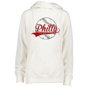 Philly Baseball Sport Lover Womens Funnel Neck Pullover Hood