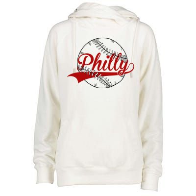 Philly Baseball Sport Lover Womens Funnel Neck Pullover Hood