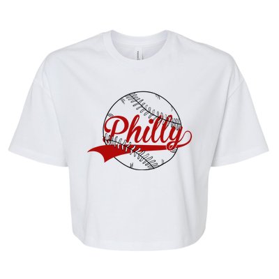 Philly Baseball Sport Lover Bella+Canvas Jersey Crop Tee