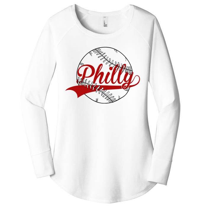 Philly Baseball Sport Lover Women's Perfect Tri Tunic Long Sleeve Shirt