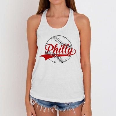 Philly Baseball Sport Lover Women's Knotted Racerback Tank