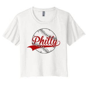 Philly Baseball Sport Lover Women's Crop Top Tee