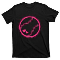 Pink Baseball Softball Lover Wo Girl T-Shirt