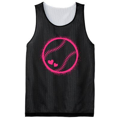 Pink Baseball Softball Lover Wo Girl Mesh Reversible Basketball Jersey Tank